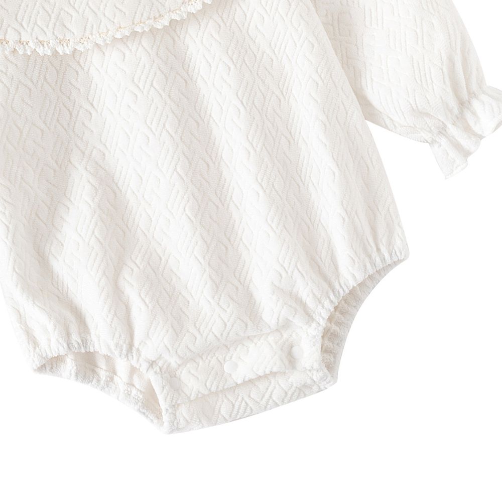 شوغر راش - أفرول سادة بأكمام طويلة - أبيض