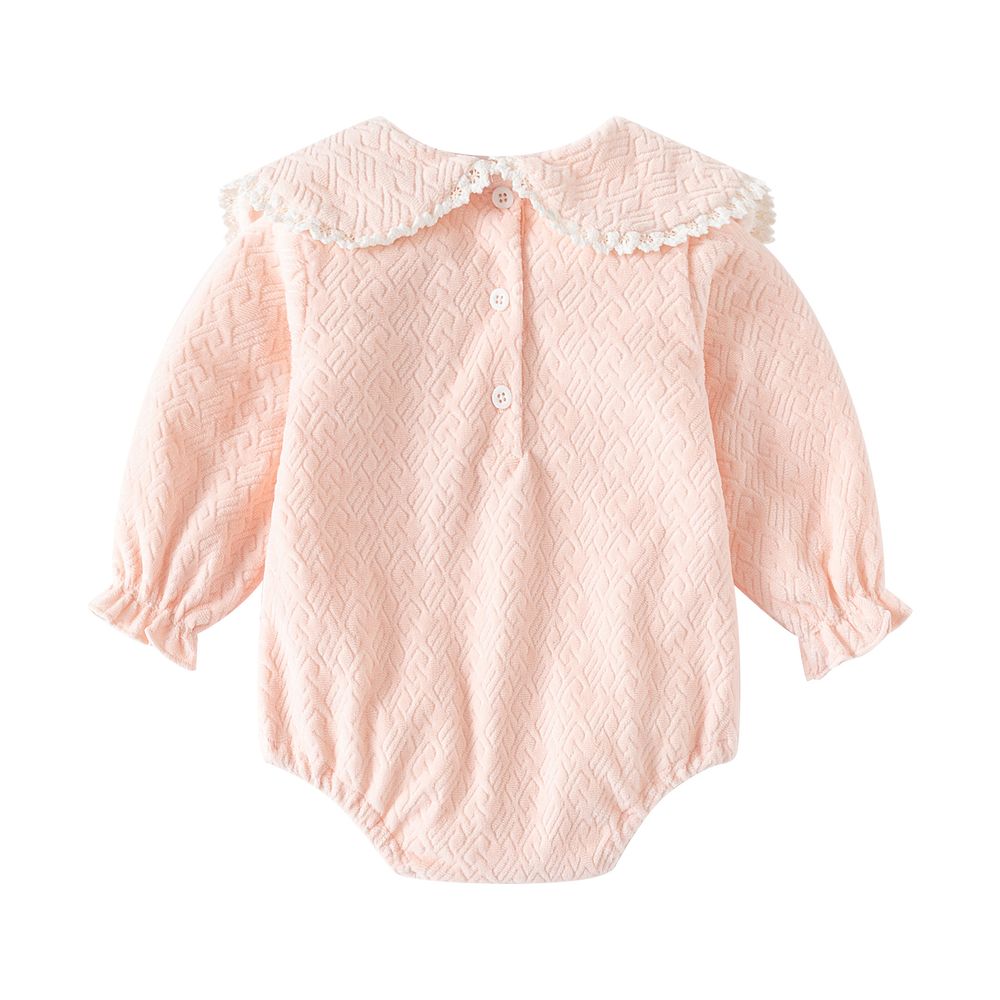 Sugar Rush - Solid Full Sleeves Romper - Pink