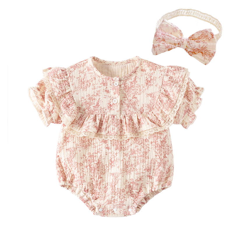 Sugar Rush - Short Sleeve Rompers - Pink