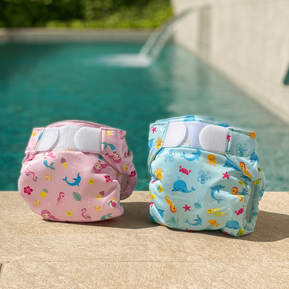 Freds Swim Academy - Baby Reusable Swim Diaper - Size 1 - 4-9kg - Blue