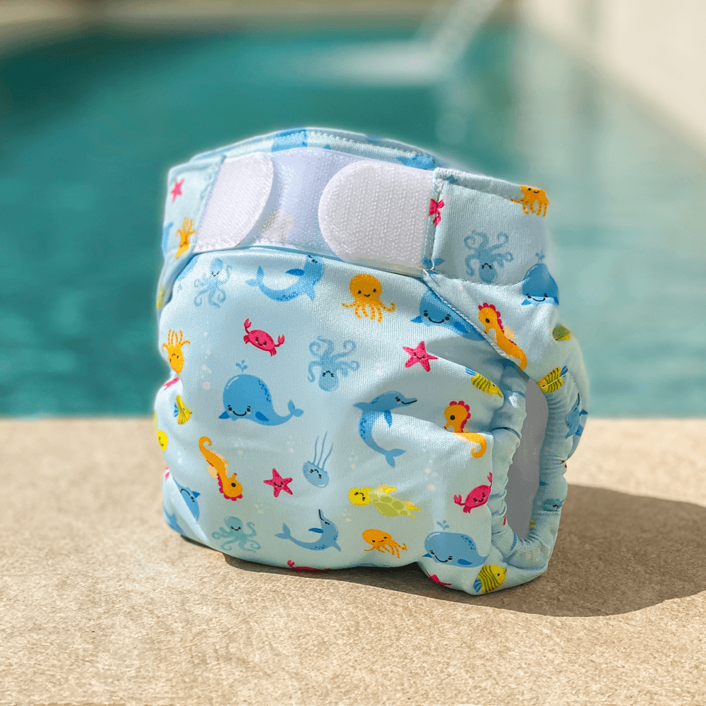 Freds Swim Academy - Baby Reusable Swim Diaper - Size 2 - 9-16kg - Blue