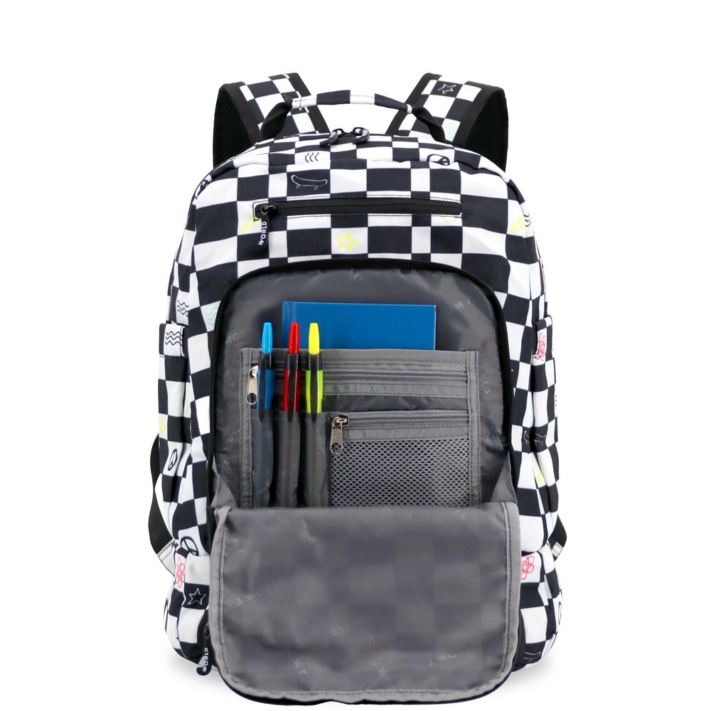 J World - New York Junior Set Backpack - Icon Checkers - 16 Inch