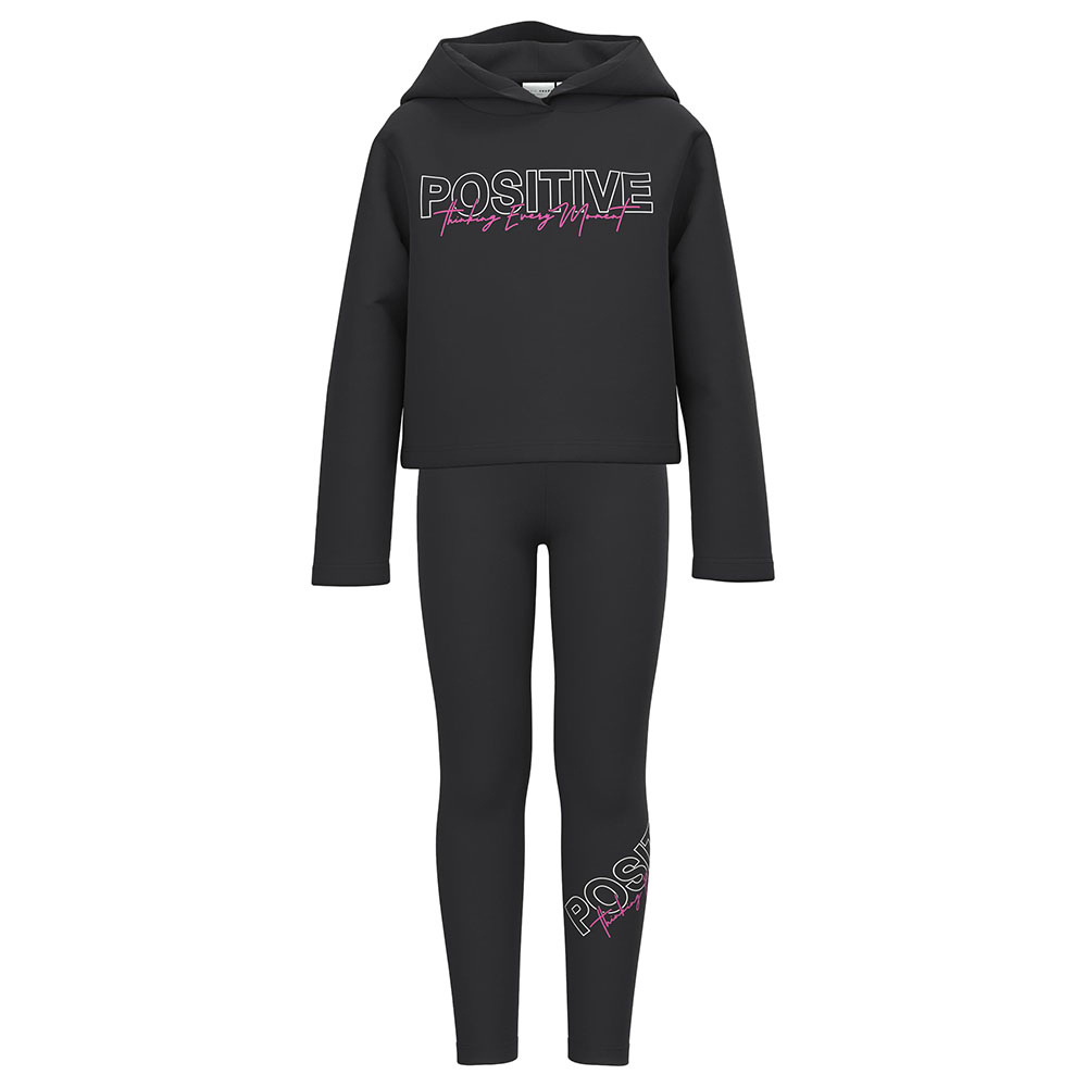 Name It - 2Pc-Set - Long Sleeves Boxy Tracksuit - Black
