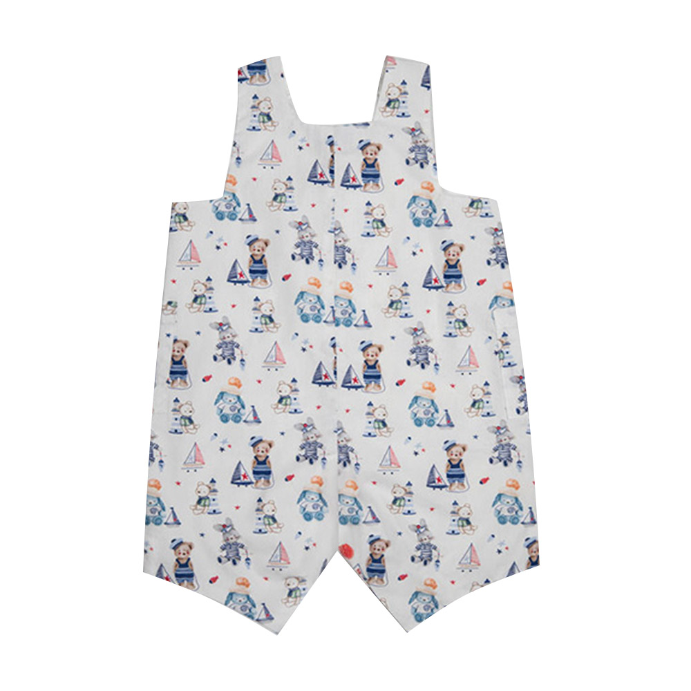 جولز آند جولييت - أفرول قطني للأطفال داميان - أزرق وأحمر