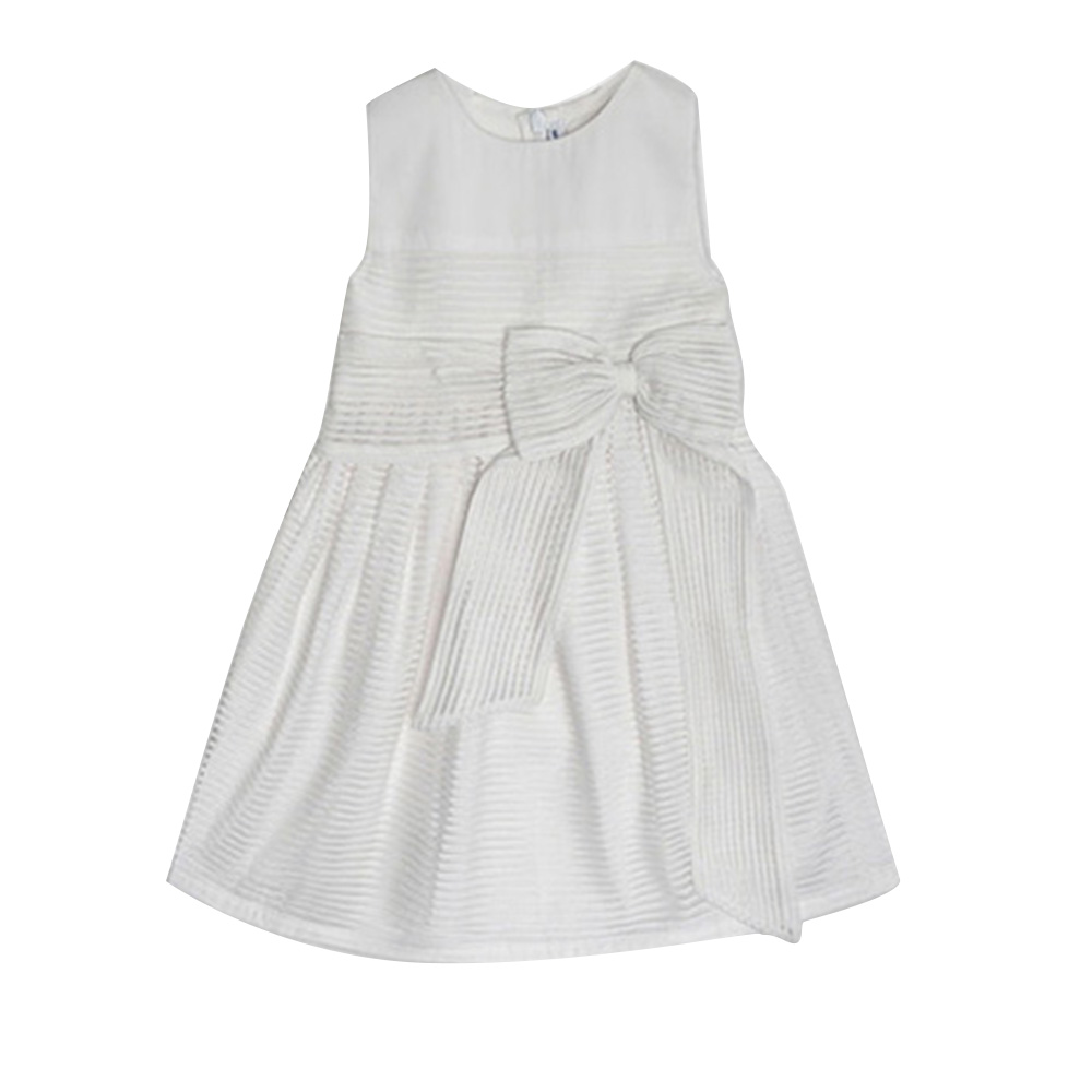 جولز آند جولييت - فستان إتوال بدون أكمام للبنات - أورجانزا أبيض