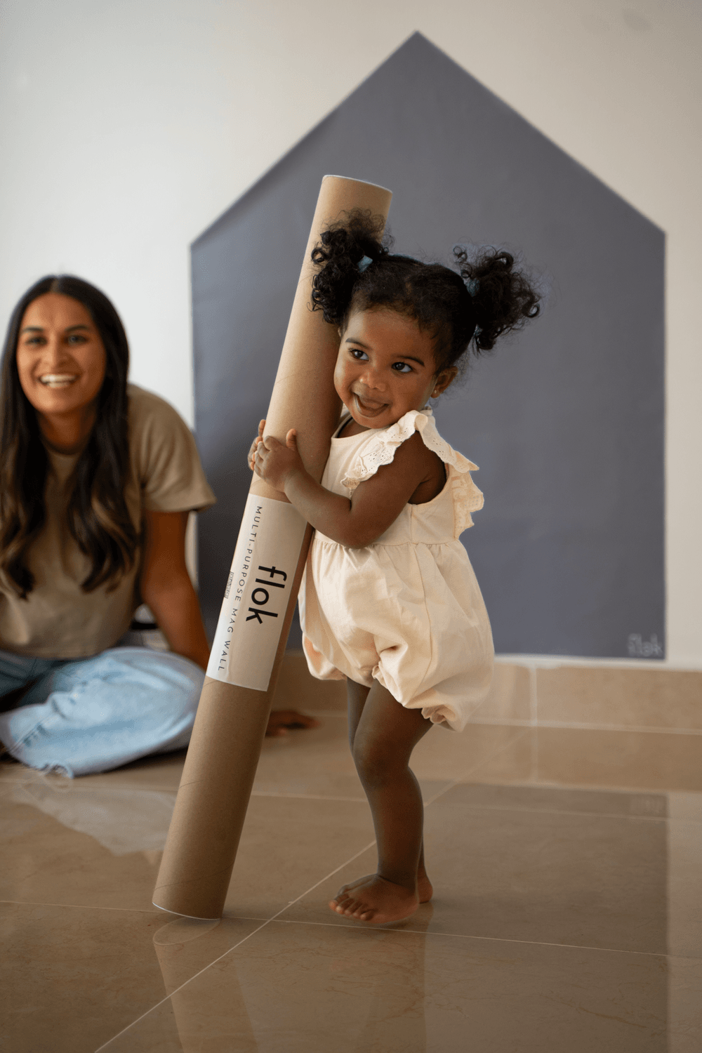 Flok - Self-Adhesive Multi-Purpose Mag Wall - House - Sand