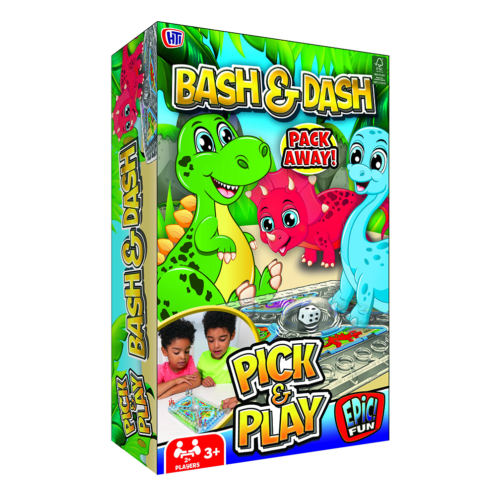 Epic Fun - Bash & Dash-Dino Pick & Play Board Game