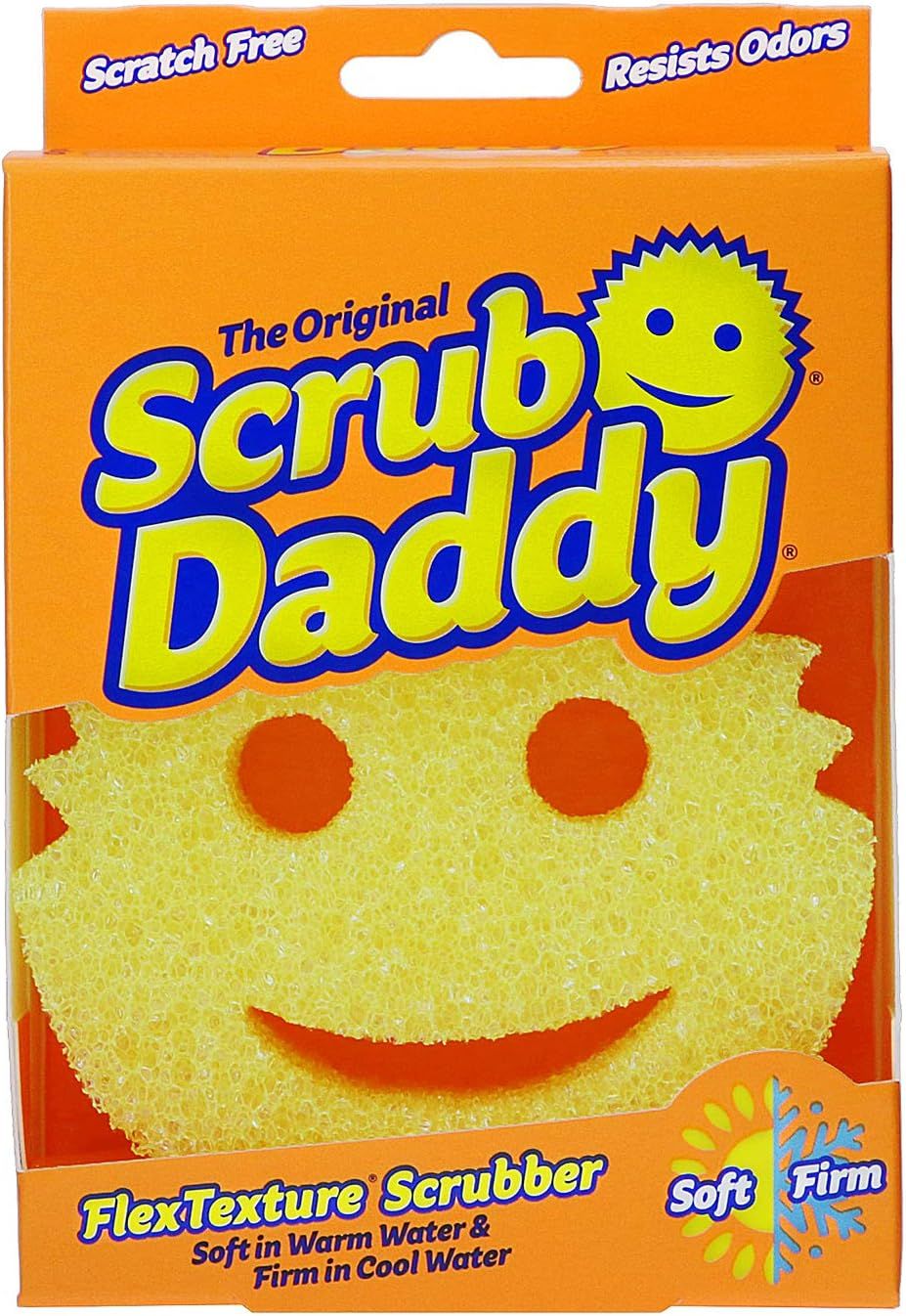 Scrub Daddy - Original Smiley Anti-scratch Scouring Sponge 2Pcs - Yellow