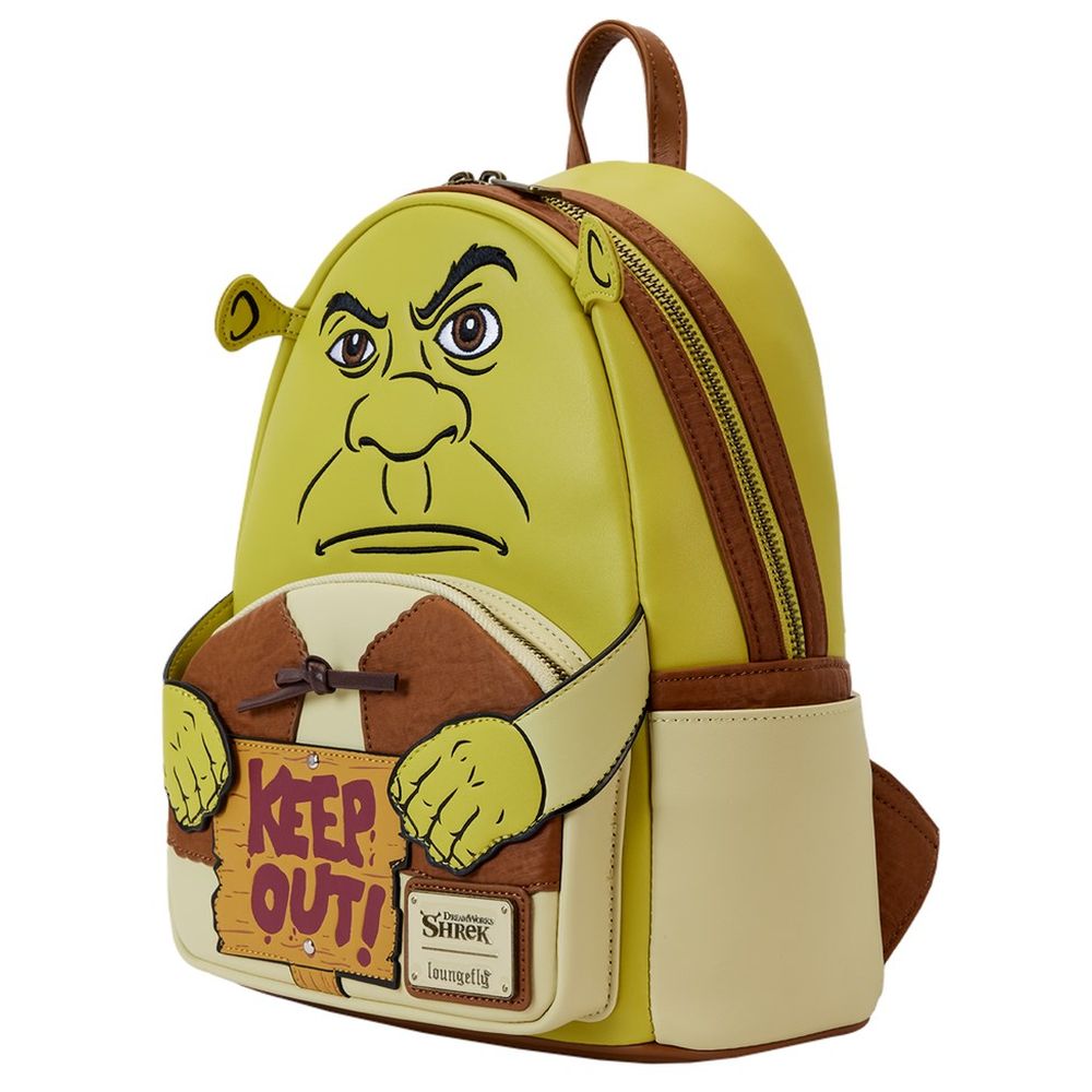 Loungefly - Dreamworks Shrek Keep Out Cosplay Leather Mini Backpack - 10.5-Inch/27cm