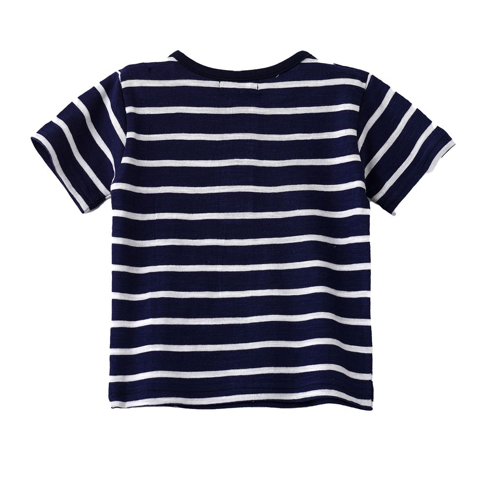 جام - تيشيرت قطني مورد للبنات - أزرق مائي