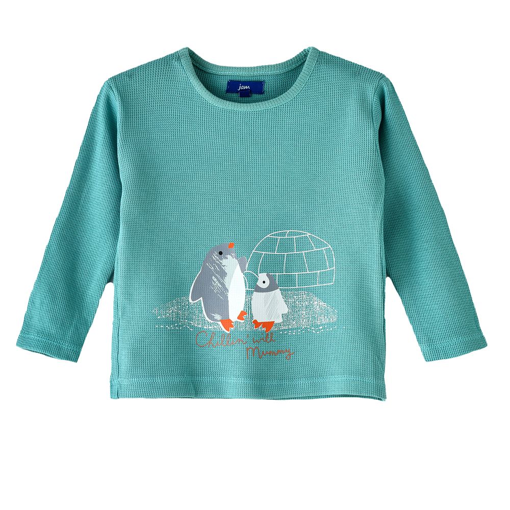 جام - تي شيرت مطبوع بأكمام طويلة - تشيلين وذ مامي - بطريق