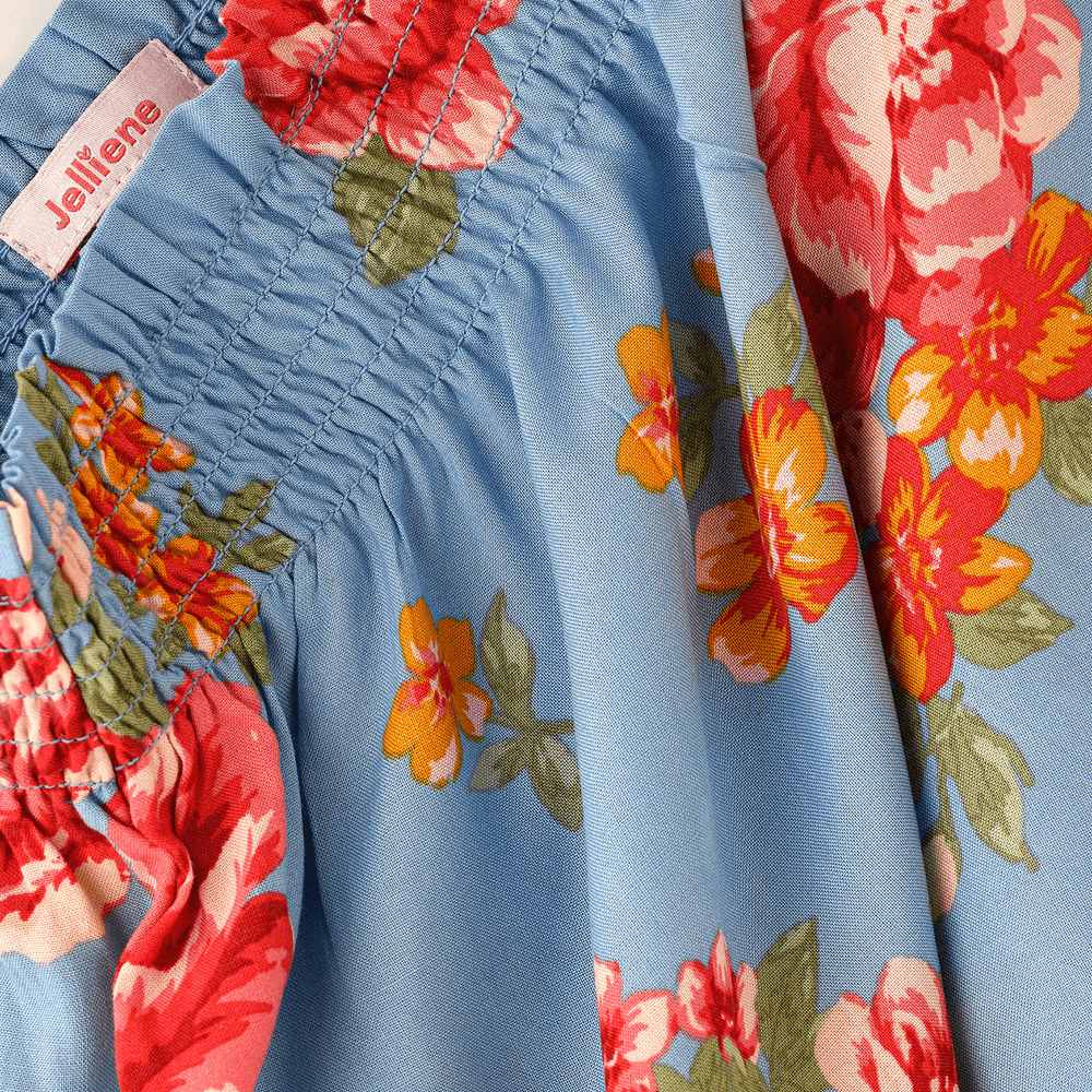 Jelliene - Girl's Floral Print Skirt