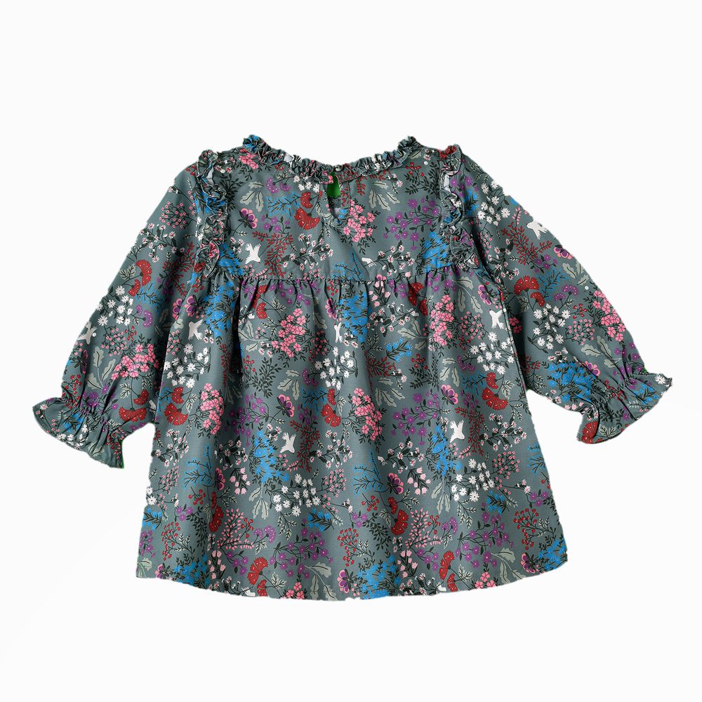 Jelliene - Girls' Breathable Viscose Woven Blouse - Green