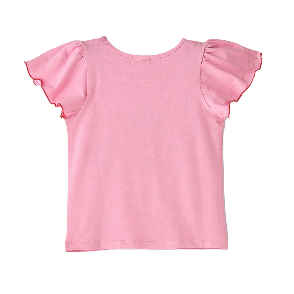 جيلين - تيشيرت بناتي بتصميم فراولة - بينك