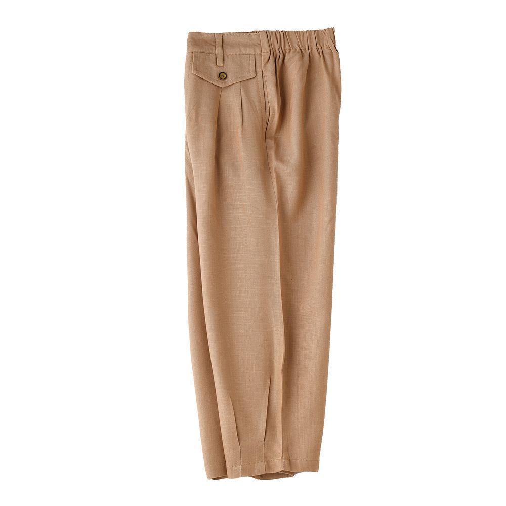 جيلين - بنطلون بناتي بطيات بأزرار - بيج