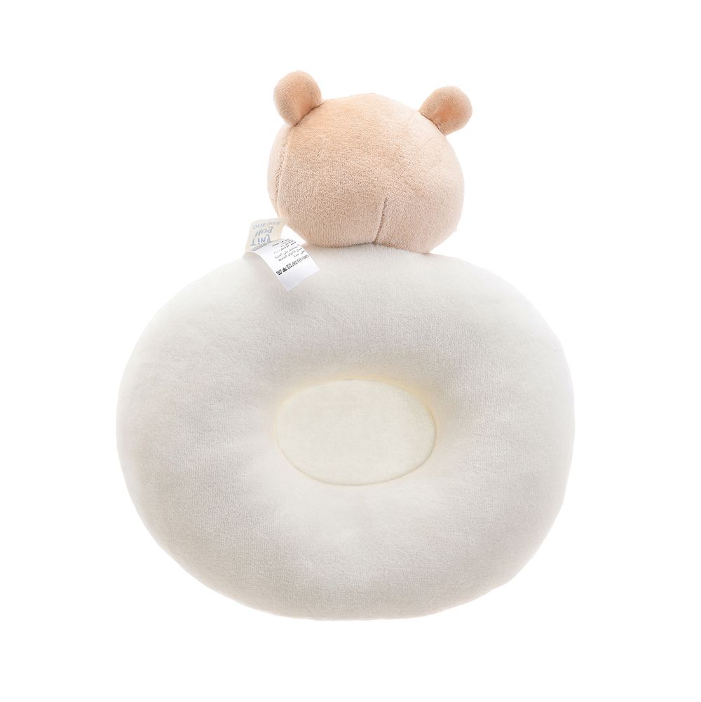 Tiny Hug - Newborn Baby Round Pillow - White