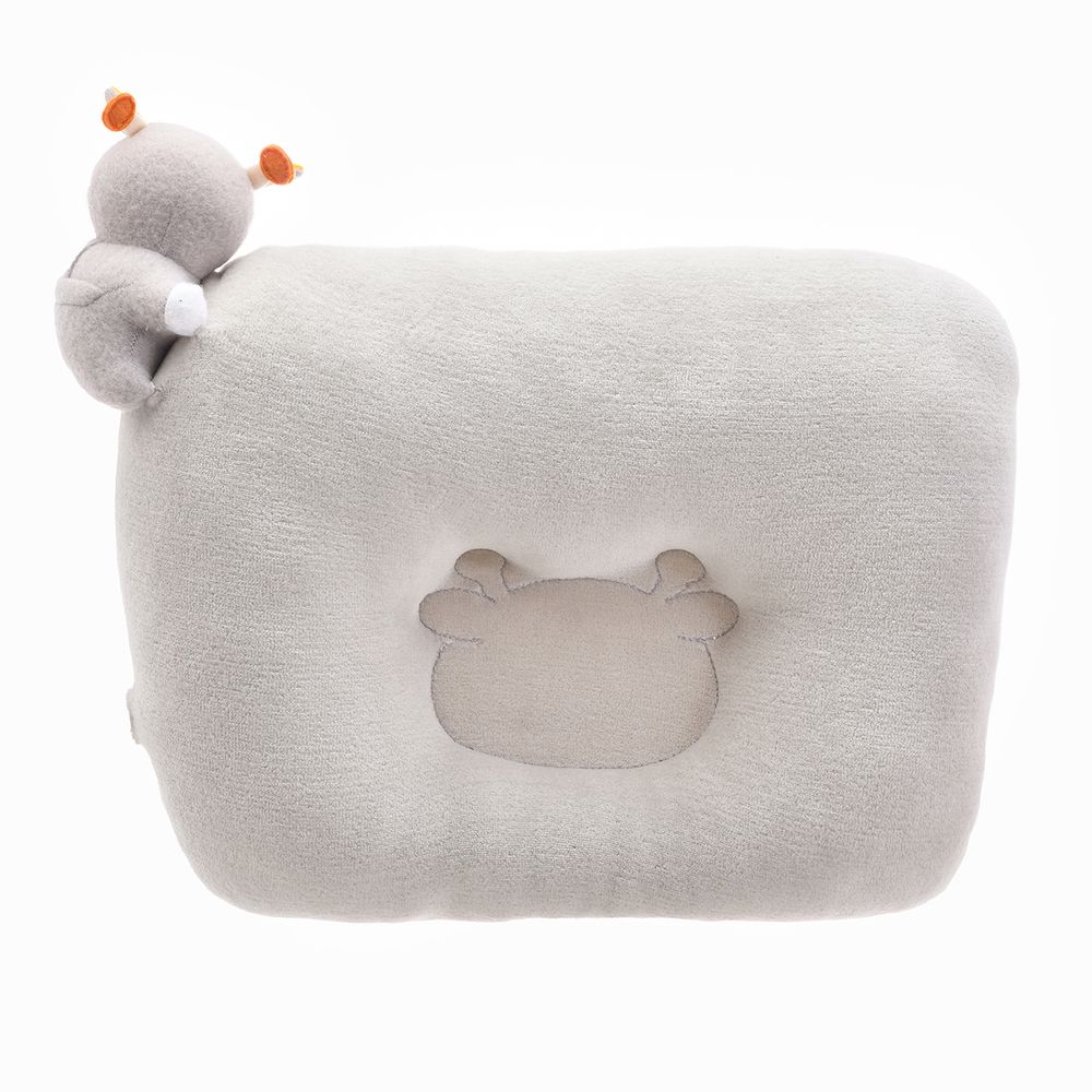 Tiny Hug - Soft And Breathable Flat Newborn Pillow - Grey