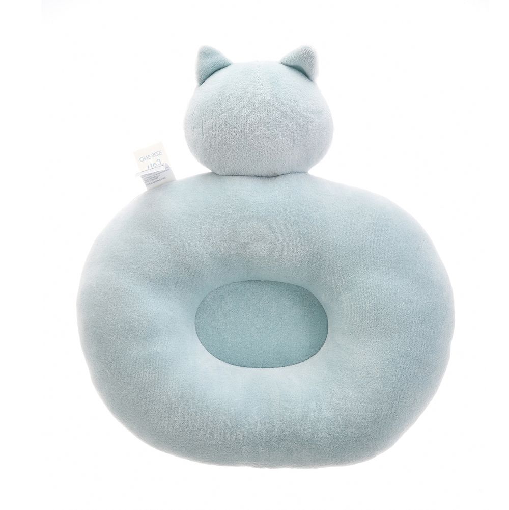 Tiny Hug - Newborn Baby Round Pillow - Blue