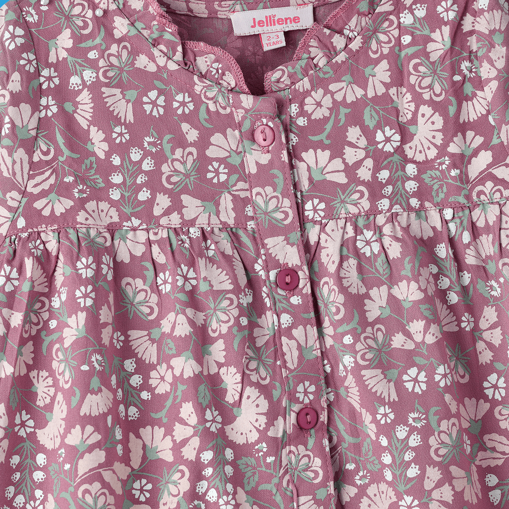 Jelliene - Breathable Elegance: Girls' Viscose Woven Blouse