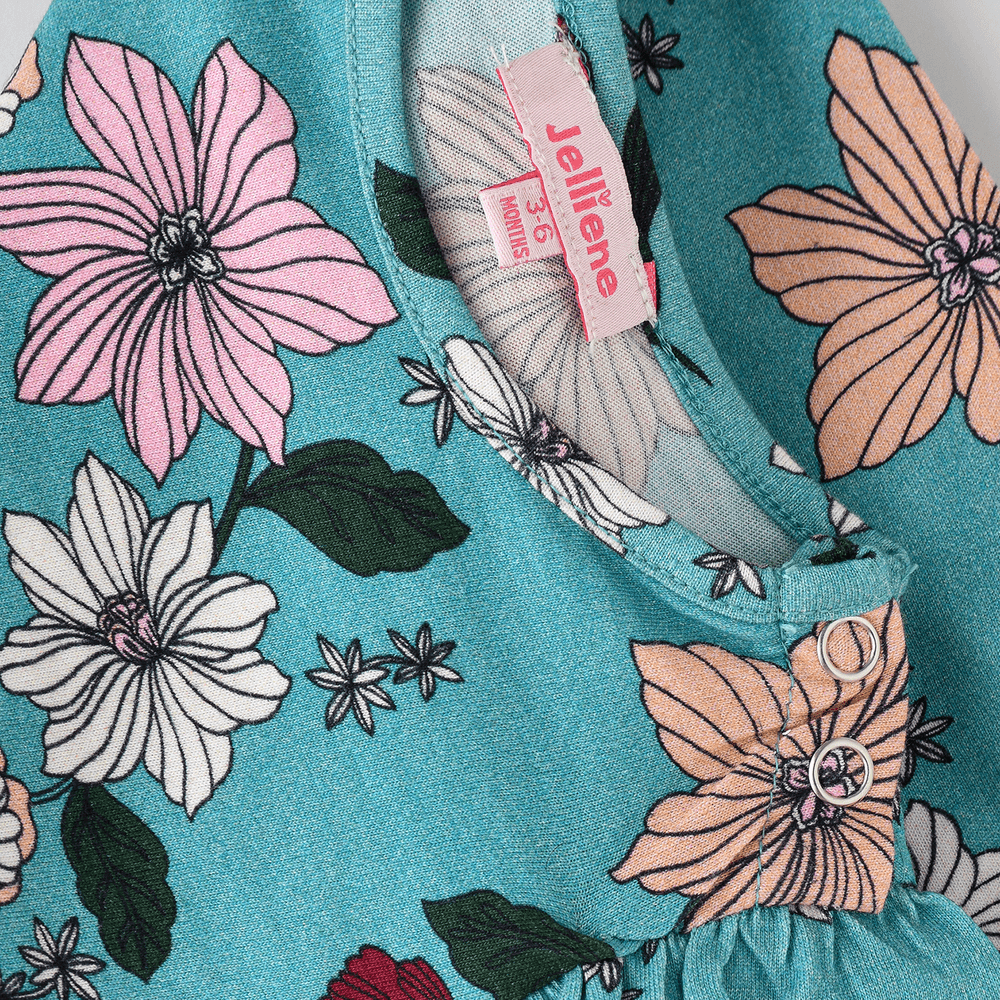 Jelliene - Girls' Floral Print Long-Sleeve Top