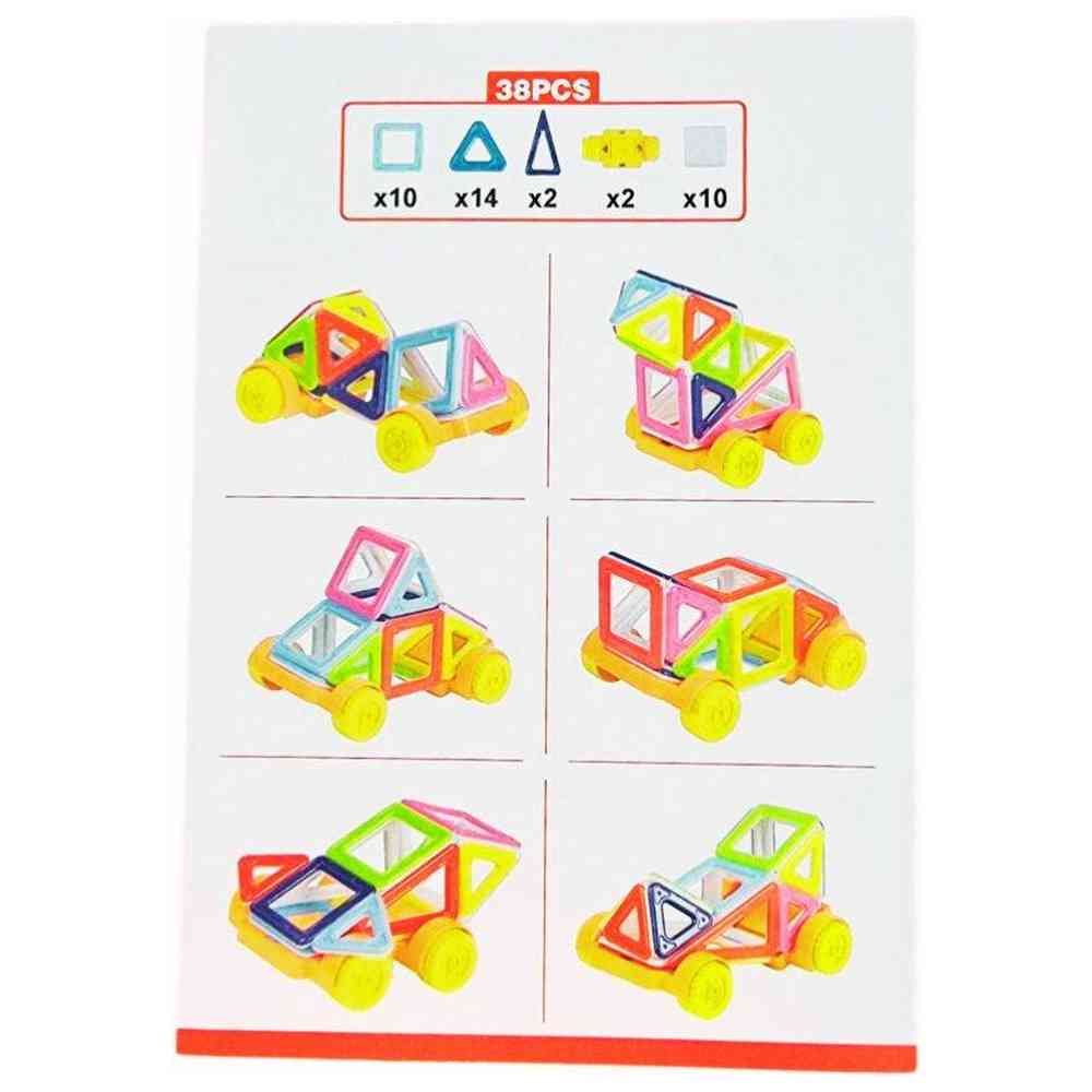 جودة - مجموعة بلاط البناء المغناطيسية - 38 قطعة
