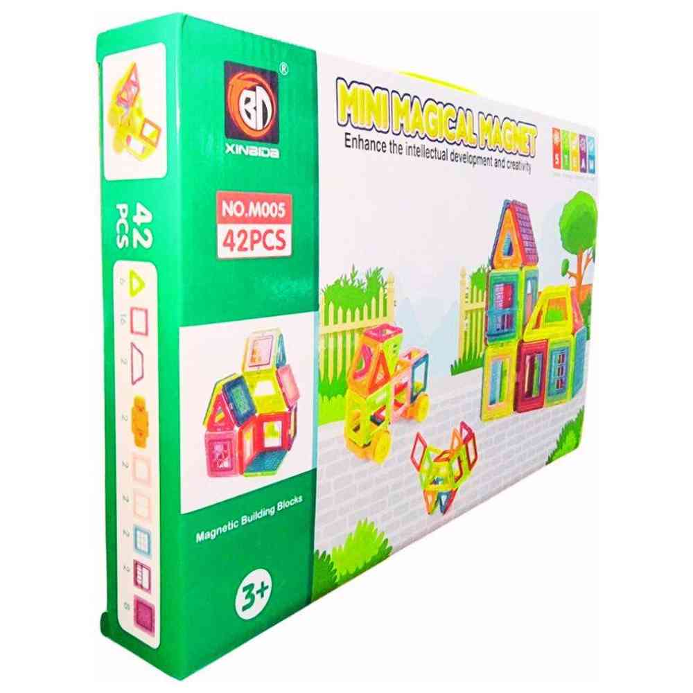 جودة - مجموعة بلاط البناء المغناطيسية - 42 قطعة