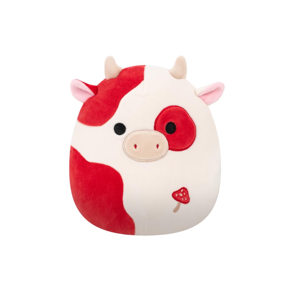 Squishmallows Claudio The Cow Plush Toy - Red/White - 19 cm