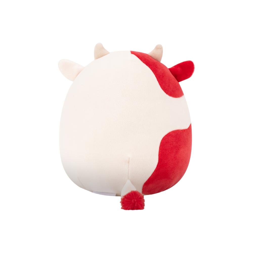 Squishmallows Claudio The Cow Plush Toy - Red/White - 19 cm