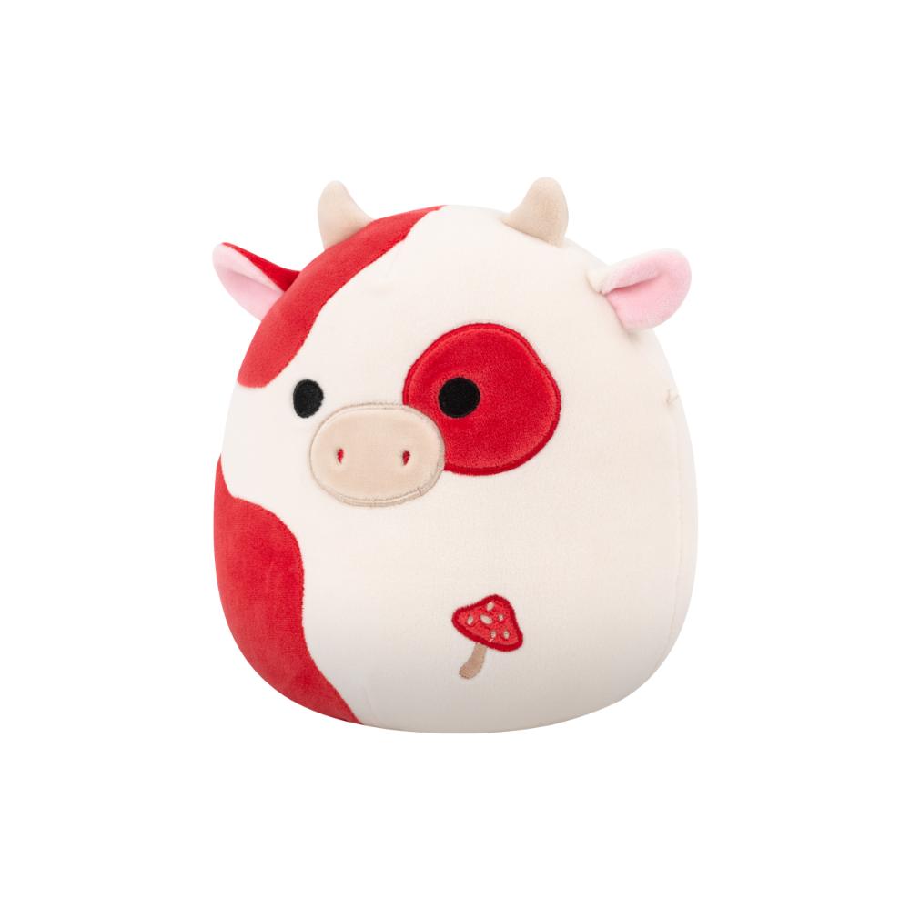 Squishmallows Claudio The Cow Plush Toy - Red/White - 19 cm