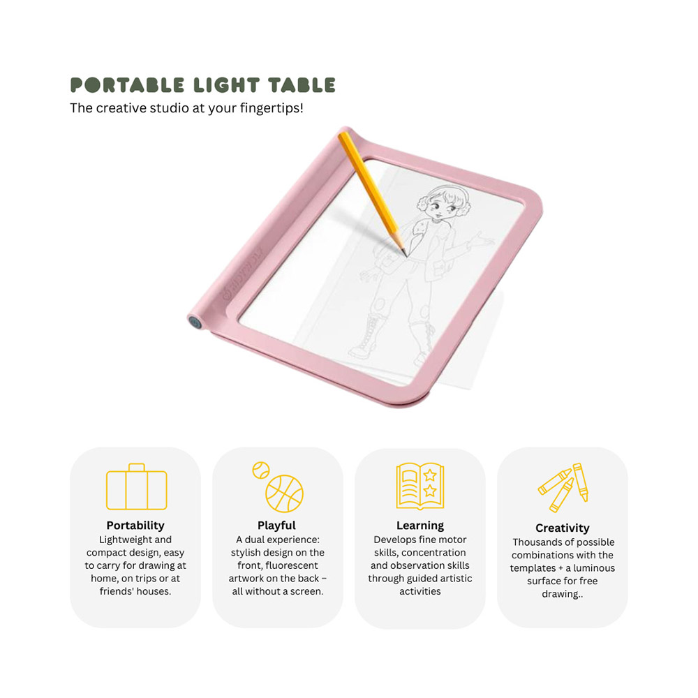 كيدي وولف - لوح رسم مضيء كيديدراو برو - لنتعلم رسم الأزياء