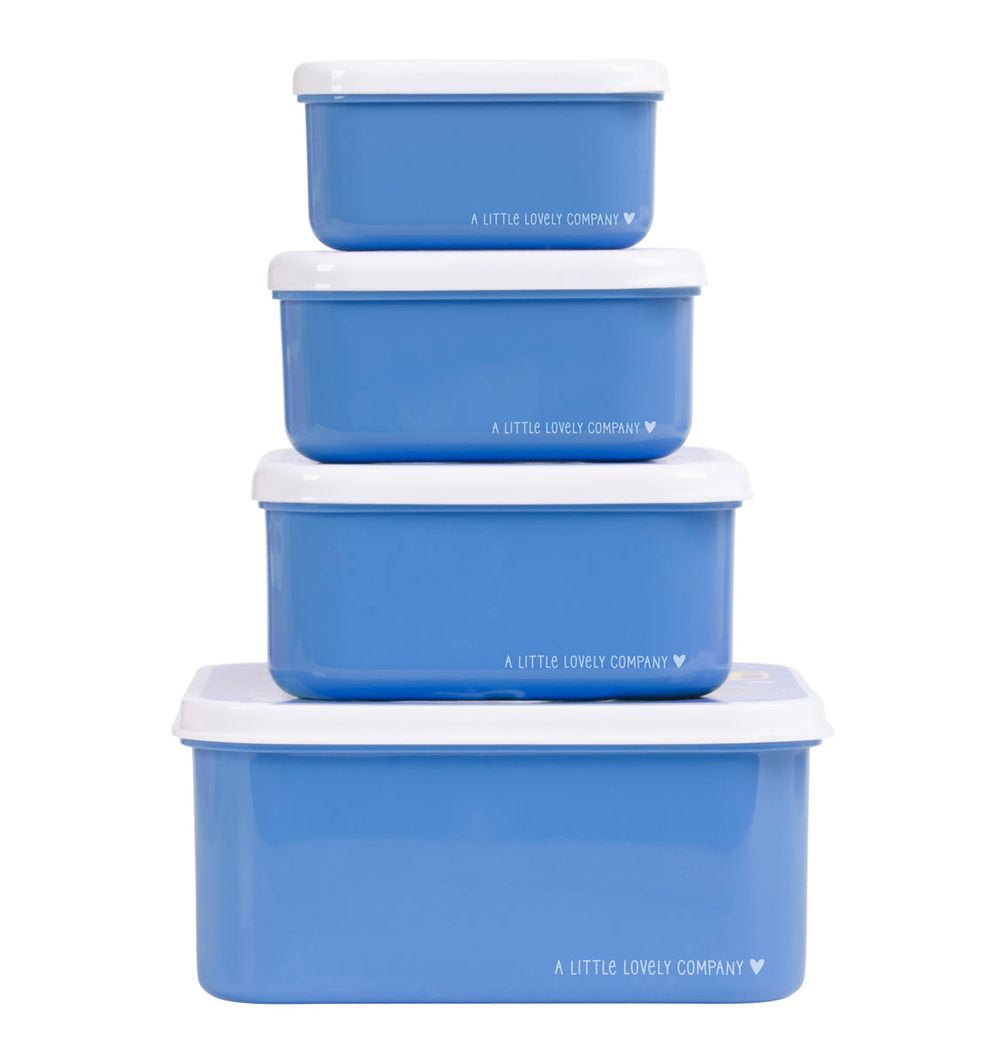 A Little Lovely Company - Lunch & Snack Box Set - Pirates - 4 Pcs