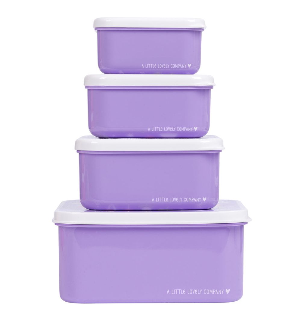 مجموعة صندوق غداء ووجبات خفيفة من أليتل لوفلي كومباني - يونيكورن دريمز - 4 قطع