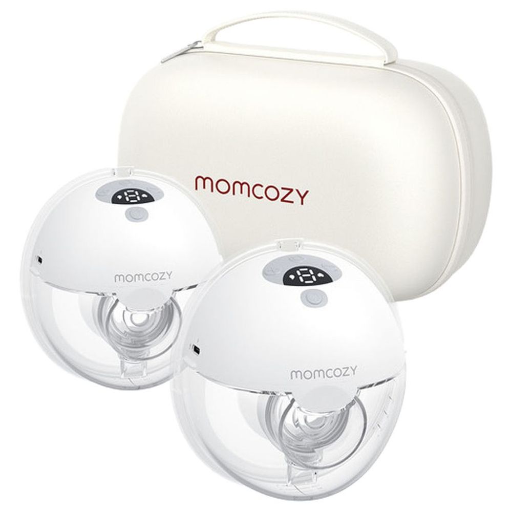 موم كوزي - مضخة ثدي كهربائية بدون استخدام اليدين M5 - رمادي - قطعتان