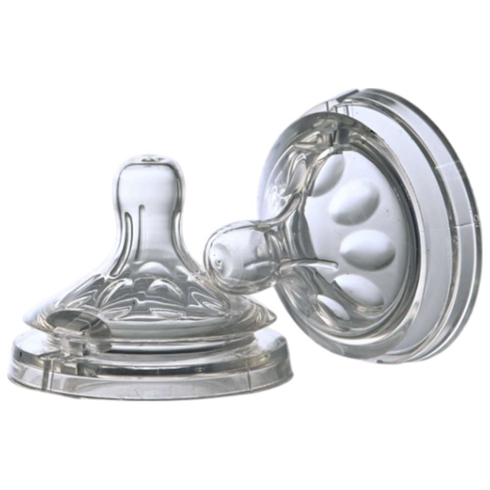 شيلد بيبي - حلمة رضاعة سيليكون مضادة للمغص واسعة العنق بتدفق سريع - عدد 2 - 12 شهر+