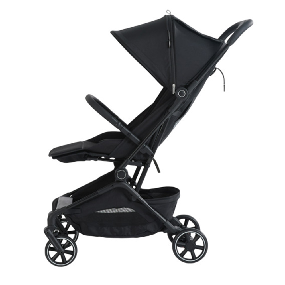 موم كوزي - عربة أطفال قابلة للطي بيد واحدة وبنقرة واحدة - أسود