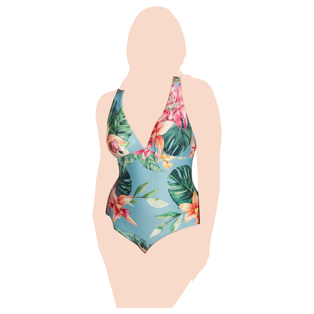 Mums & Bumps - Leonisa - One Piece Floral Swimsuit - Green