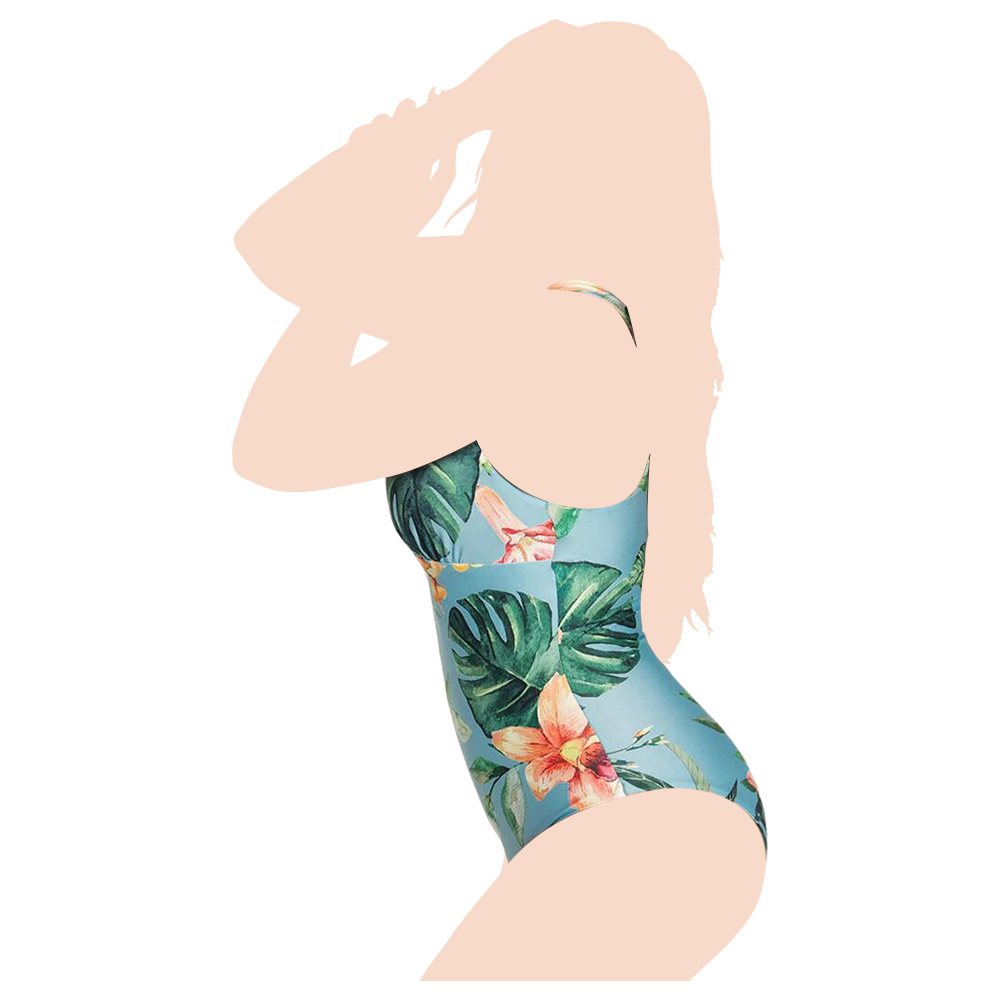 Mums & Bumps - Leonisa - One Piece Floral Swimsuit - Green