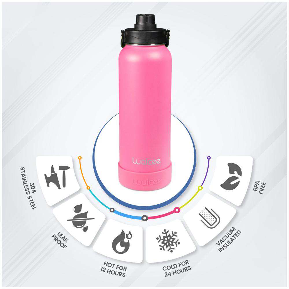 Waicee - Punchy Pink Reusable Bottle - 32oz/950ml