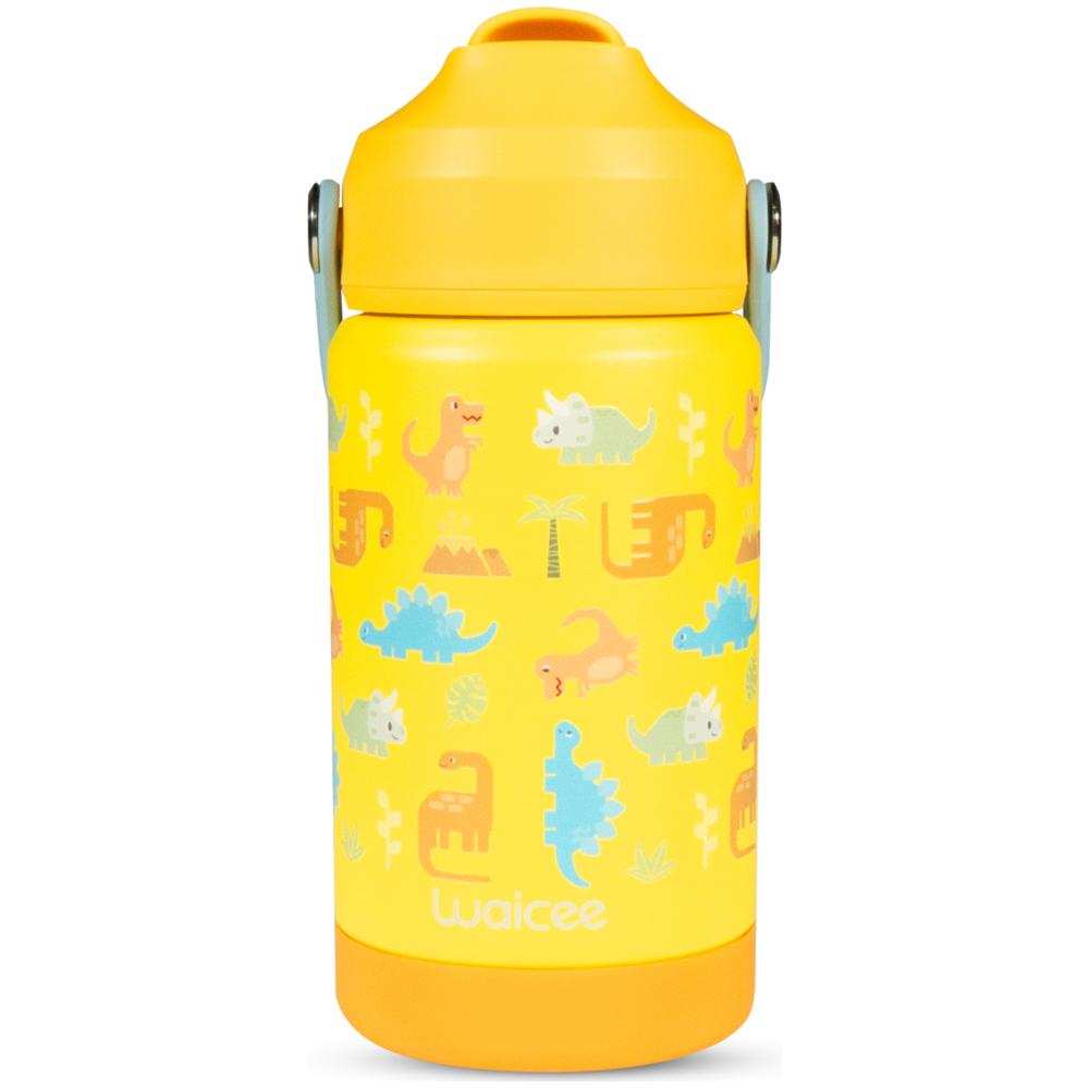 Waicee - Dinosaur 2.0 Water Bottle With Handle - 350ml - Yellow