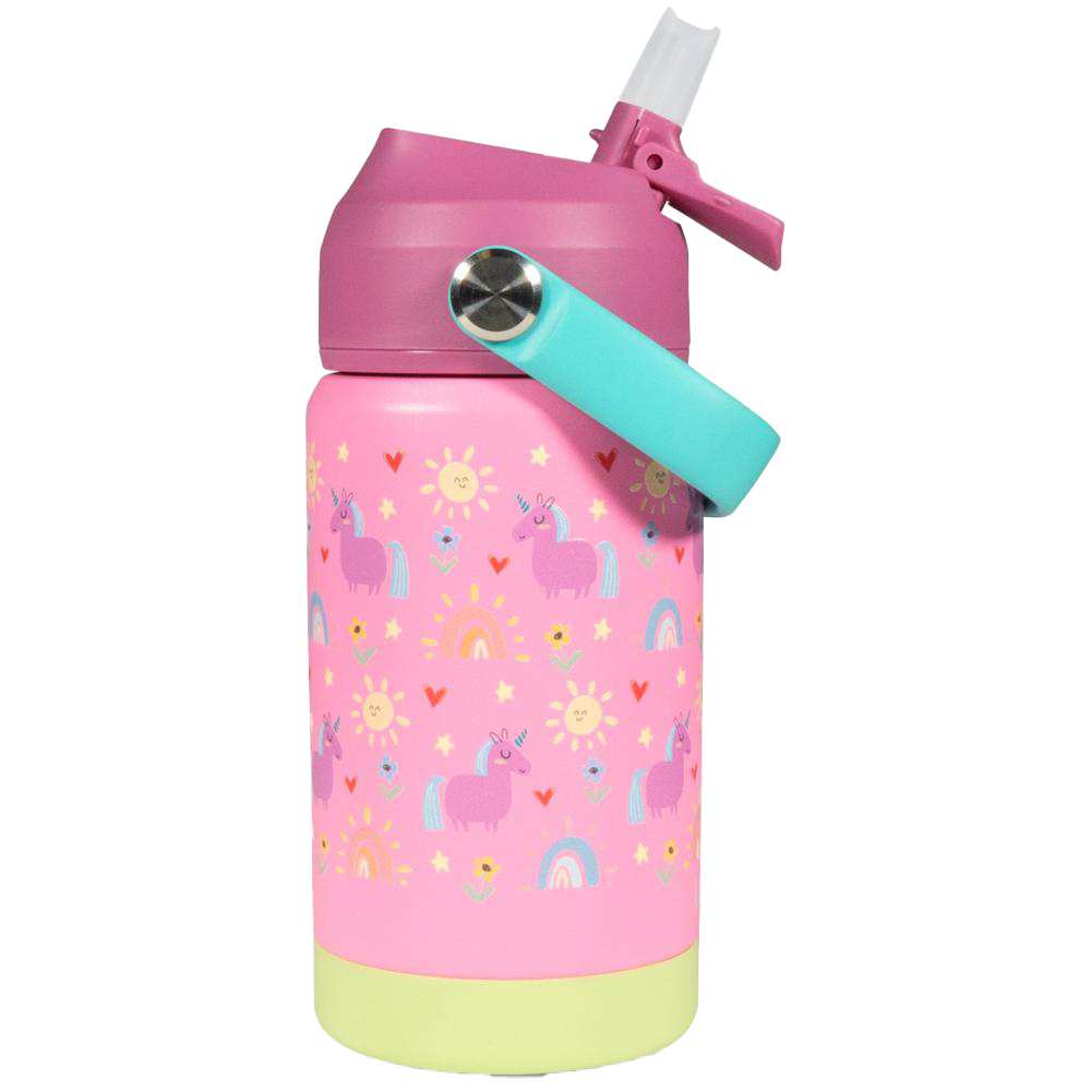 Waicee - Pink Unicorn 2.0 Water Bottle With Handle - 350ml - Pink