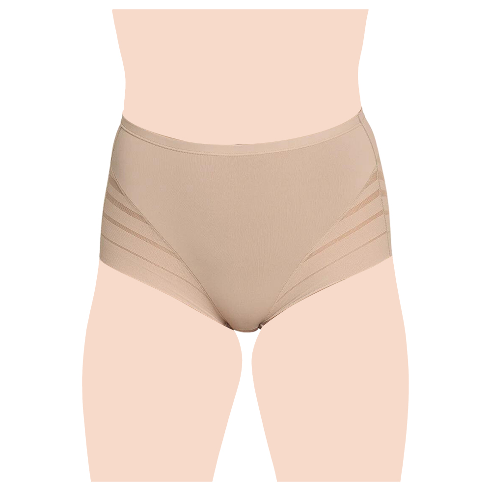Mums & Bumps - Leonisa - Lace Stripe Undetectable Classic Shaper Panty - Nude