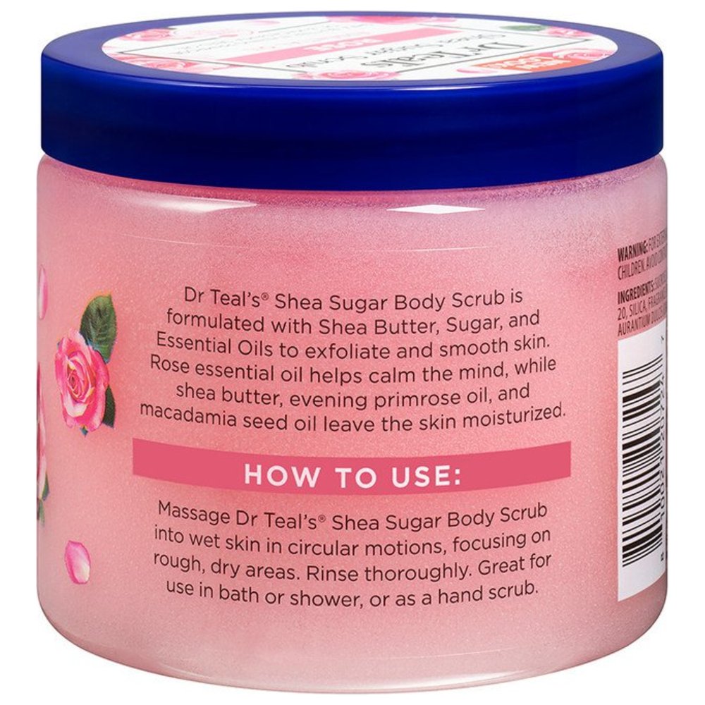 Dr Teal's - Shea Sugar Body Scrub Rose - 538g