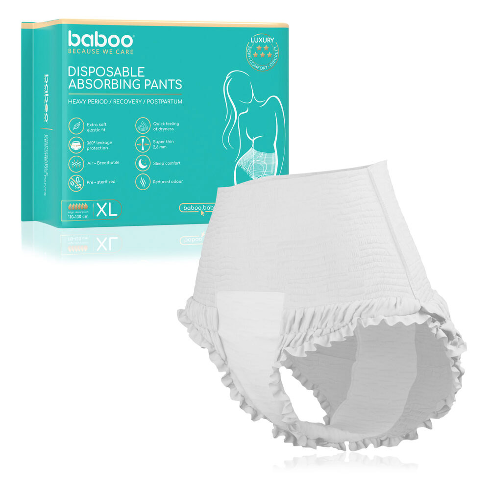 Baboo - Disposable Postpartum Absorbant Pads - Pack of 5