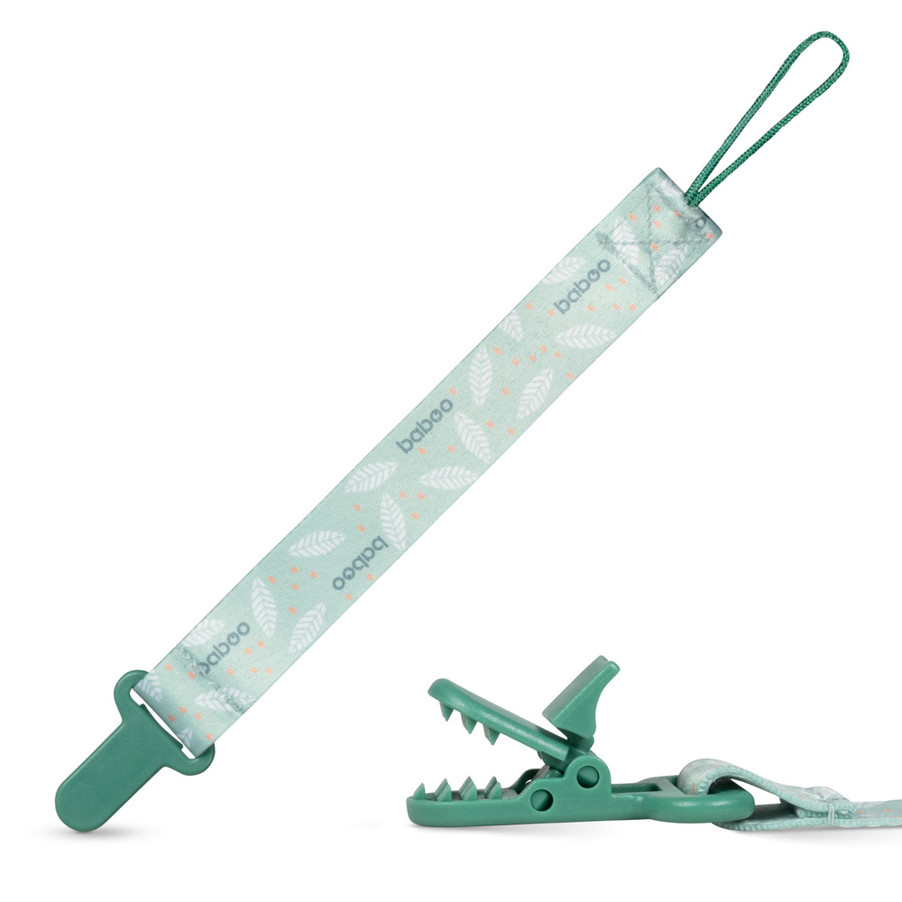 Baboo - Baby Pacifier Clip - Peachy Keen