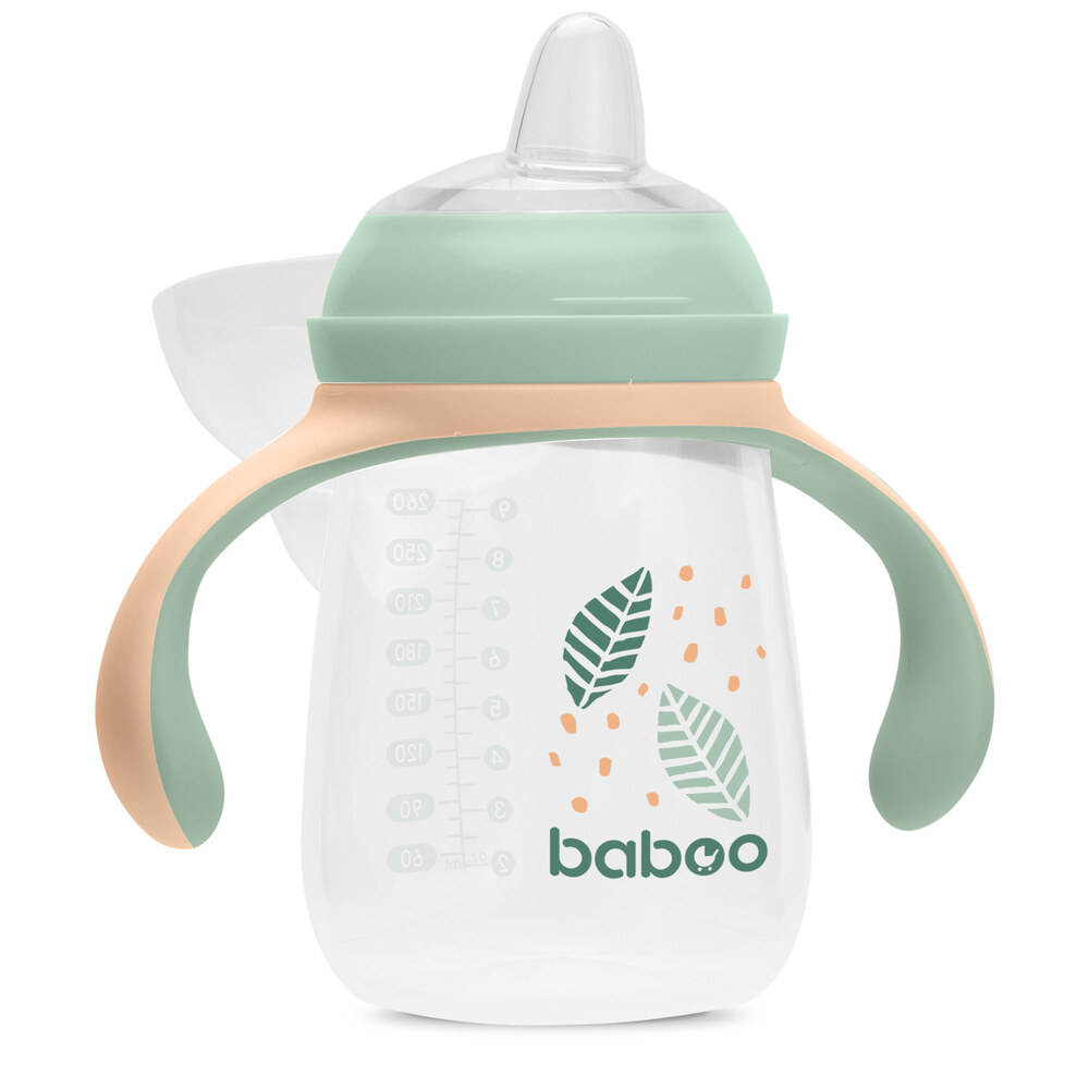 Baboo - Sippy Cup With Silicone Spout - Peachy Keen - 260ml - 6m+