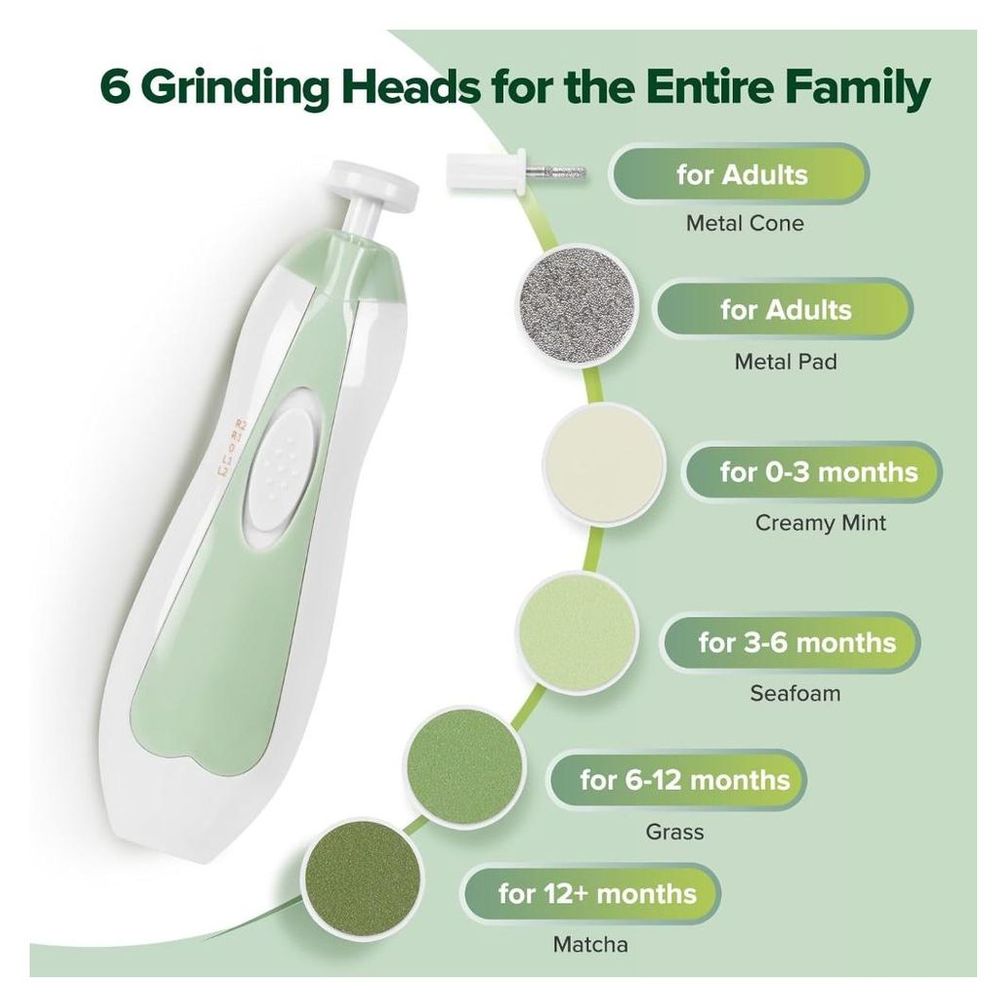 Haakaa - Electric Baby Nail Trimmer Set - Meadow