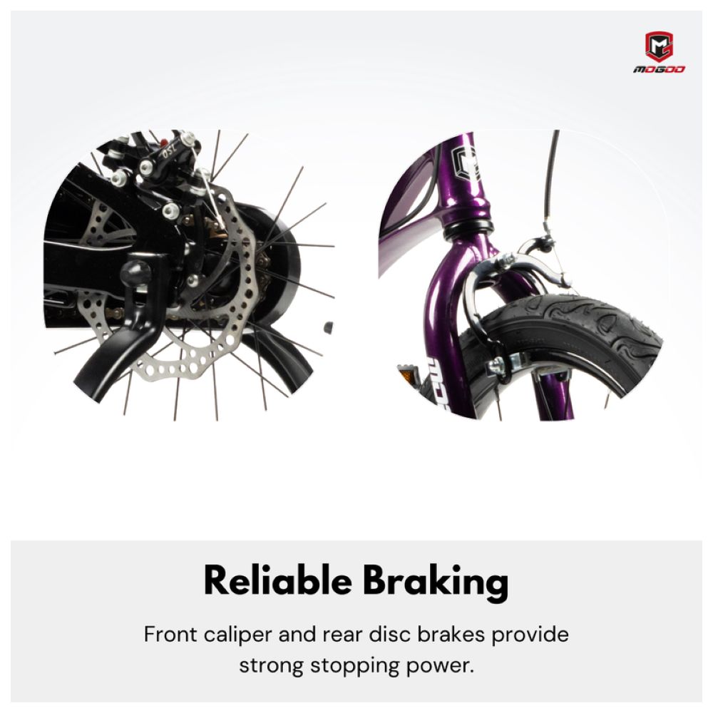 موغو - دراجة هورايزن مغنيسيوم للأطفال - بنفسجي - 16 إنش