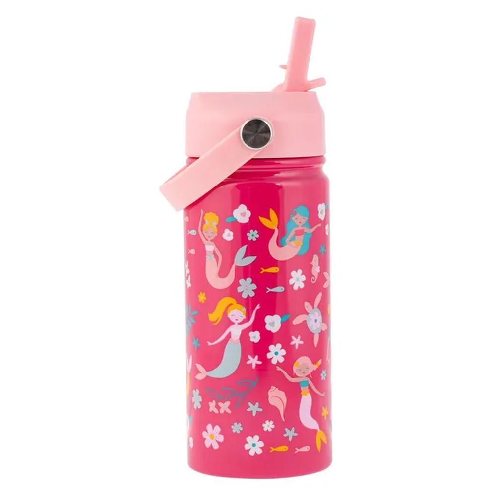 Stephen Joseph - Insulated Stainless Steel Bottle With Handle - Mermaid - 397ml