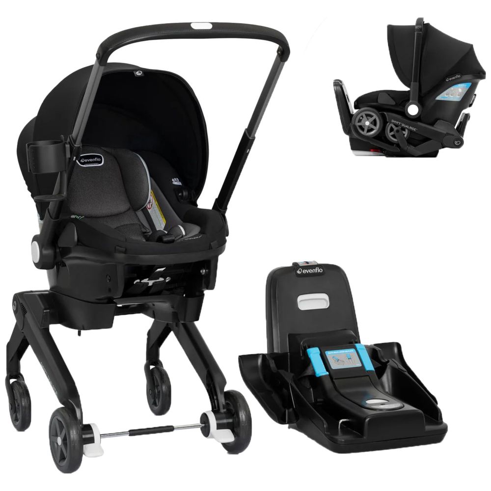 Evenflo - Shyft Dualride Infant Car Seat And Stroller - Beaufort Black
