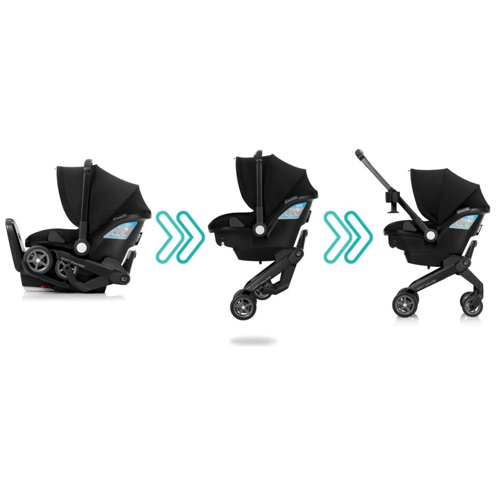 Evenflo - Shyft Dualride Infant Car Seat And Stroller - Beaufort Black